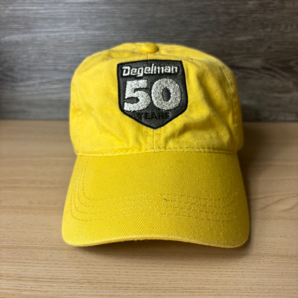 Degelman Hat Cap Strap Back Yellow Adjustable